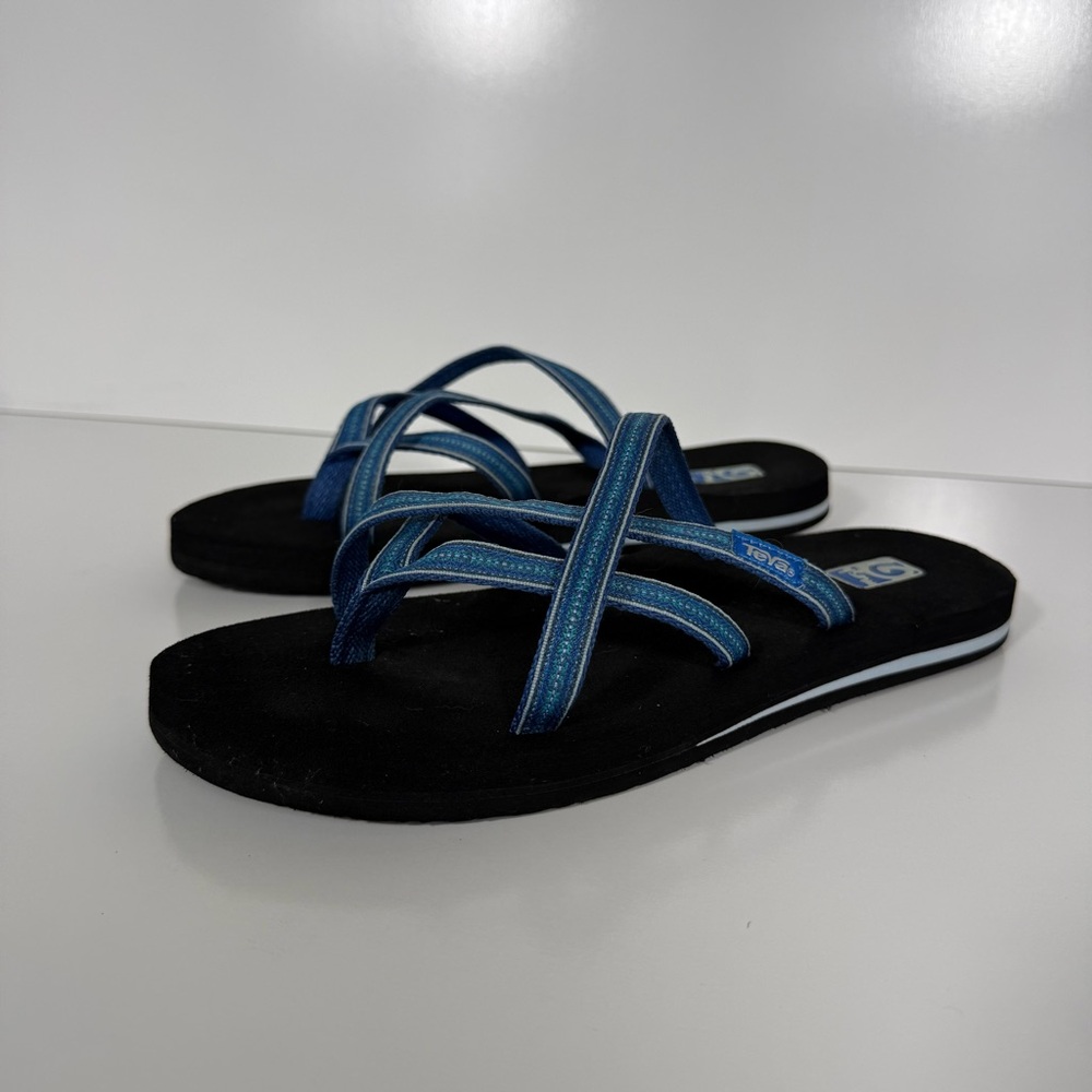 Teva Women's Blue Strappy Slide Sandals